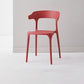 Scandinavian Plastic Home Dining Side Chair Open Back Dining Side Chair Red 1 Piece Clearhalo 'Dining Chairs' 'Dining Tables & Seating' 'dining_chair' 'furn' 'furn_dining_chair' 'Furniture' 'furniture_dining_chair' 'Kitchen & Dining Furniture' 4854727