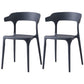 Scandinavian Plastic Home Dining Side Chair Open Back Dining Side Chair Grey 2 Piece Set Clearhalo 'Dining Chairs' 'Dining Tables & Seating' 'dining_chair' 'furn' 'furn_dining_chair' 'Furniture' 'furniture_dining_chair' 'Kitchen & Dining Furniture' 4854736