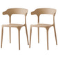 Scandinavian Plastic Home Dining Side Chair Open Back Dining Side Chair Camel 2 Piece Set Clearhalo 'Dining Chairs' 'Dining Tables & Seating' 'dining_chair' 'furn' 'furn_dining_chair' 'Furniture' 'furniture_dining_chair' 'Kitchen & Dining Furniture' 4854742