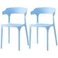 Scandinavian Plastic Home Dining Side Chair Open Back Dining Side Chair Light Blue 2 Piece Set Clearhalo 'Dining Chairs' 'Dining Tables & Seating' 'dining_chair' 'furn' 'furn_dining_chair' 'Furniture' 'furniture_dining_chair' 'Kitchen & Dining Furniture' 4854748