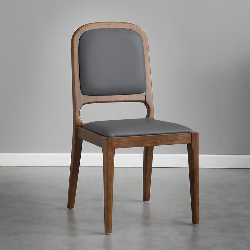 Nordic Style Armless Chair Wood Open Back Dining Side Chair with Upholstered Clearhalo 'Dining Chairs' 'Dining Tables & Seating' 'dining_chair' 'furn' 'furn_dining_chair' 'Furniture' 'furniture_dining_chair' 'Kitchen & Dining Furniture' 4854750