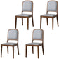 Nordic Style Armless Chair Wood Open Back Dining Side Chair with Upholstered Grey 4 Piece Set Clearhalo 'Dining Chairs' 'Dining Tables & Seating' 'dining_chair' 'furn' 'furn_dining_chair' 'Furniture' 'furniture_dining_chair' 'Kitchen & Dining Furniture' 4854751
