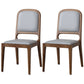 Nordic Style Armless Chair Wood Open Back Dining Side Chair with Upholstered Grey 2 Piece Set Clearhalo 'Dining Chairs' 'Dining Tables & Seating' 'dining_chair' 'furn' 'furn_dining_chair' 'Furniture' 'furniture_dining_chair' 'Kitchen & Dining Furniture' 4854754