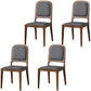 Nordic Style Armless Chair Wood Open Back Dining Side Chair with Upholstered Dark Gray 4 Piece Set Clearhalo 'Dining Chairs' 'Dining Tables & Seating' 'dining_chair' 'furn' 'furn_dining_chair' 'Furniture' 'furniture_dining_chair' 'Kitchen & Dining Furniture' 4854757