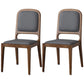 Nordic Style Armless Chair Wood Open Back Dining Side Chair with Upholstered Dark Gray 2 Piece Set Clearhalo 'Dining Chairs' 'Dining Tables & Seating' 'dining_chair' 'furn' 'furn_dining_chair' 'Furniture' 'furniture_dining_chair' 'Kitchen & Dining Furniture' 4854761