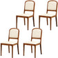 Nordic Style Armless Chair Wood Open Back Dining Side Chair with Upholstered Beige 4 Piece Set Clearhalo 'Dining Chairs' 'Dining Tables & Seating' 'dining_chair' 'furn' 'furn_dining_chair' 'Furniture' 'furniture_dining_chair' 'Kitchen & Dining Furniture' 4854763