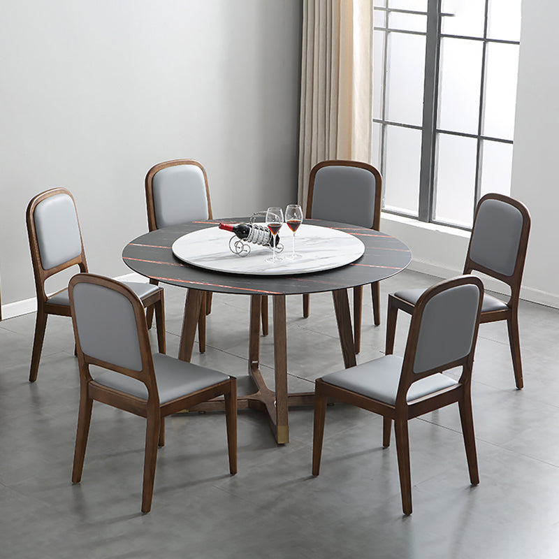Nordic Style Armless Chair Wood Open Back Dining Side Chair with Upholstered Clearhalo 'Dining Chairs' 'Dining Tables & Seating' 'dining_chair' 'furn' 'furn_dining_chair' 'Furniture' 'furniture_dining_chair' 'Kitchen & Dining Furniture' 4854764
