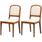 Nordic Style Armless Chair Wood Open Back Dining Side Chair with Upholstered Beige 2 Piece Set Clearhalo 'Dining Chairs' 'Dining Tables & Seating' 'dining_chair' 'furn' 'furn_dining_chair' 'Furniture' 'furniture_dining_chair' 'Kitchen & Dining Furniture' 4854766