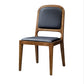 Nordic Style Armless Chair Wood Open Back Dining Side Chair with Upholstered Black 1 Piece Clearhalo 'Dining Chairs' 'Dining Tables & Seating' 'dining_chair' 'furn' 'furn_dining_chair' 'Furniture' 'furniture_dining_chair' 'Kitchen & Dining Furniture' 4854768