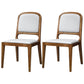 Nordic Style Armless Chair Wood Open Back Dining Side Chair with Upholstered White 2 Piece Set Clearhalo 'Dining Chairs' 'Dining Tables & Seating' 'dining_chair' 'furn' 'furn_dining_chair' 'Furniture' 'furniture_dining_chair' 'Kitchen & Dining Furniture' 4854772