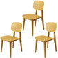 Nordic Style Armless Chair Plastic Open Back Dining Side Chair (Set of 3/6) Yellow 3 Piece Set Clearhalo 'Dining Chairs' 'Dining Tables & Seating' 'dining_chair' 'furn' 'furn_dining_chair' 'Furniture' 'furniture_dining_chair' 'Kitchen & Dining Furniture' 4854786