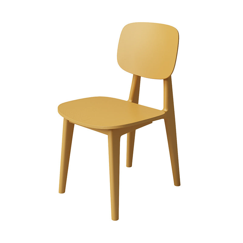 Nordic Style Armless Chair Plastic Open Back Dining Side Chair (Set of 3/6) Clearhalo 'Dining Chairs' 'Dining Tables & Seating' 'dining_chair' 'furn' 'furn_dining_chair' 'Furniture' 'furniture_dining_chair' 'Kitchen & Dining Furniture' 4854792