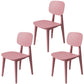 Nordic Style Armless Chair Plastic Open Back Dining Side Chair (Set of 3/6) Pink 3 Piece Set Clearhalo 'Dining Chairs' 'Dining Tables & Seating' 'dining_chair' 'furn' 'furn_dining_chair' 'Furniture' 'furniture_dining_chair' 'Kitchen & Dining Furniture' 4854793