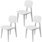 Nordic Style Armless Chair Plastic Open Back Dining Side Chair (Set of 3/6) White 3 Piece Set Clearhalo 'Dining Chairs' 'Dining Tables & Seating' 'dining_chair' 'furn' 'furn_dining_chair' 'Furniture' 'furniture_dining_chair' 'Kitchen & Dining Furniture' 4854798