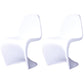 Nordic Style Chair Plastic Home Side Chair for Dining Room 19.6"x22.6"x33.4" White Set of 2 Clearhalo 'Dining Chairs' 'Dining Tables & Seating' 'dining_chair' 'Furniture' 'furniture_dining_chair' 'Kitchen & Dining Furniture' 4854813