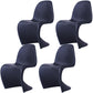 Nordic Style Chair Plastic Home Side Chair for Dining Room 19.6"x22.6"x33.4" Black Set of 4 Clearhalo 'Dining Chairs' 'Dining Tables & Seating' 'dining_chair' 'Furniture' 'furniture_dining_chair' 'Kitchen & Dining Furniture' 4854821