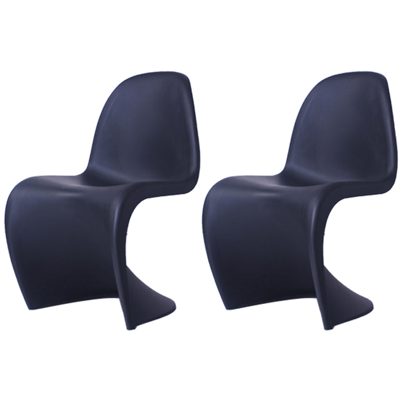 Nordic Style Chair Plastic Home Side Chair for Dining Room 19.6"x22.6"x33.4" Black Set of 2 Clearhalo 'Dining Chairs' 'Dining Tables & Seating' 'dining_chair' 'Furniture' 'furniture_dining_chair' 'Kitchen & Dining Furniture' 4854825