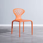 Scandinavian Plastic Patio Dining Side Chair Open Back Dining Side Chair Orange 1 Piece Clearhalo 'Dining Chairs' 'Dining Tables & Seating' 'dining_chair' 'furn' 'furn_dining_chair' 'Furniture' 'furniture_dining_chair' 'Kitchen & Dining Furniture' 4854837