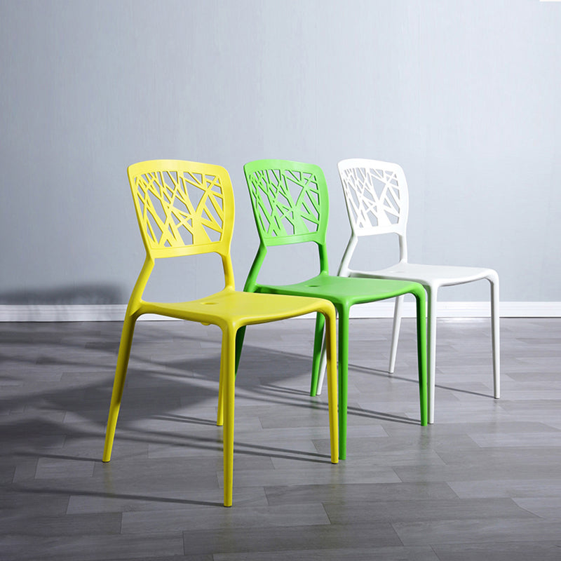 Scandinavian Plastic Patio Dining Side Chair Open Back Dining Side Chair Clearhalo 'Dining Chairs' 'Dining Tables & Seating' 'dining_chair' 'furn' 'furn_dining_chair' 'Furniture' 'furniture_dining_chair' 'Kitchen & Dining Furniture' 4854838