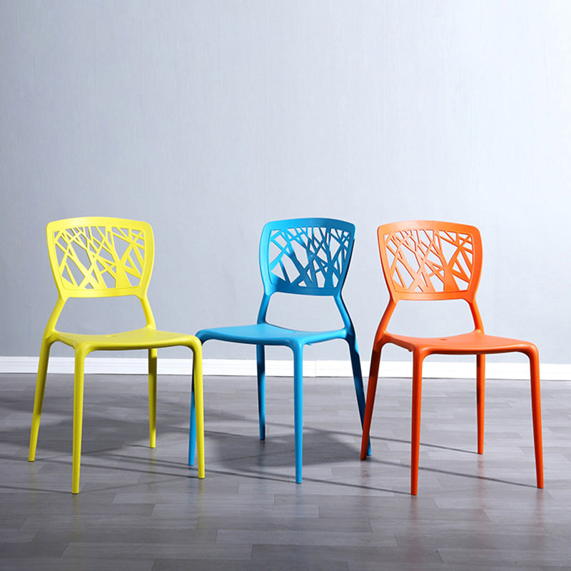 Scandinavian Plastic Patio Dining Side Chair Open Back Dining Side Chair Clearhalo 'Dining Chairs' 'Dining Tables & Seating' 'dining_chair' 'furn' 'furn_dining_chair' 'Furniture' 'furniture_dining_chair' 'Kitchen & Dining Furniture' 4854839