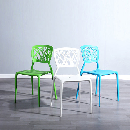 Scandinavian Plastic Patio Dining Side Chair Open Back Dining Side Chair Clearhalo 'Dining Chairs' 'Dining Tables & Seating' 'dining_chair' 'furn' 'furn_dining_chair' 'Furniture' 'furniture_dining_chair' 'Kitchen & Dining Furniture' 4854842