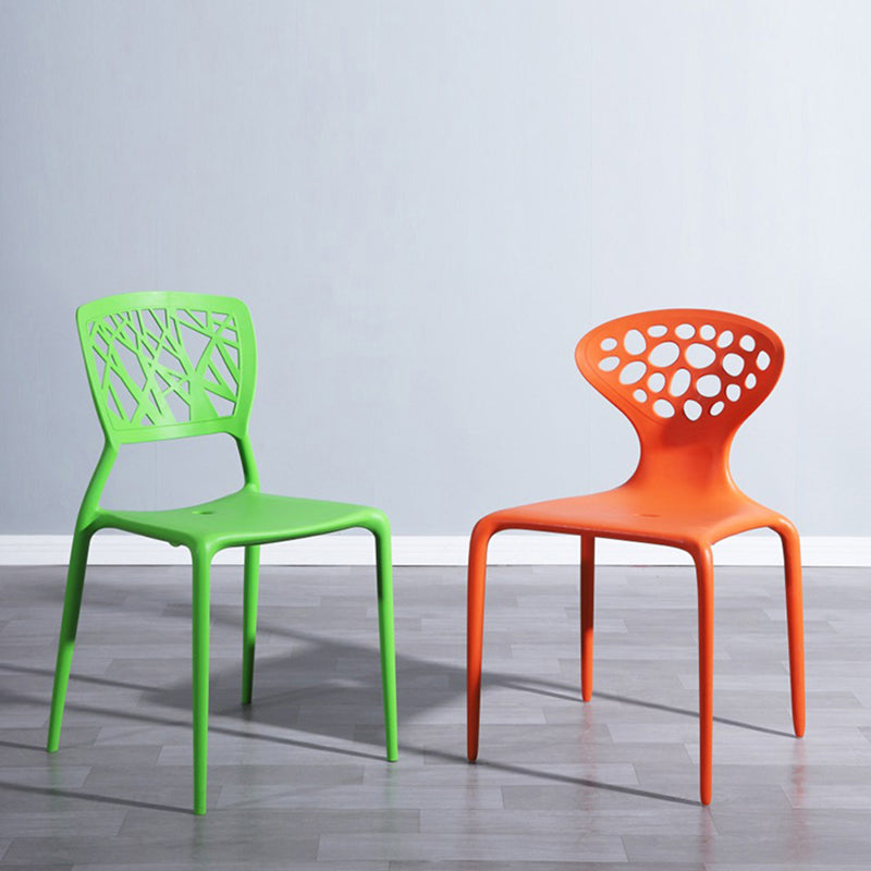 Scandinavian Plastic Patio Dining Side Chair Open Back Dining Side Chair Clearhalo 'Dining Chairs' 'Dining Tables & Seating' 'dining_chair' 'furn' 'furn_dining_chair' 'Furniture' 'furniture_dining_chair' 'Kitchen & Dining Furniture' 4854854