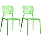Scandinavian Plastic Patio Dining Side Chair Open Back Dining Side Chair Green 2 Piece Set Clearhalo 'Dining Chairs' 'Dining Tables & Seating' 'dining_chair' 'furn' 'furn_dining_chair' 'Furniture' 'furniture_dining_chair' 'Kitchen & Dining Furniture' 4854857