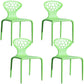 Scandinavian Plastic Patio Dining Side Chair Open Back Dining Side Chair Light Green 4 Piece Set Clearhalo 'Dining Chairs' 'Dining Tables & Seating' 'dining_chair' 'furn' 'furn_dining_chair' 'Furniture' 'furniture_dining_chair' 'Kitchen & Dining Furniture' 4854860
