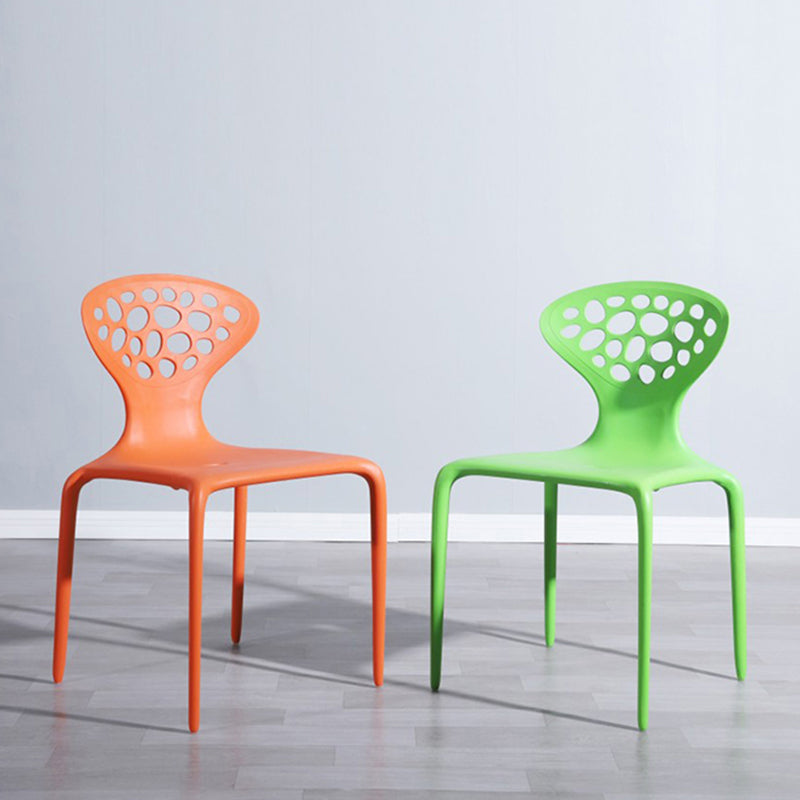 Scandinavian Plastic Patio Dining Side Chair Open Back Dining Side Chair Clearhalo 'Dining Chairs' 'Dining Tables & Seating' 'dining_chair' 'furn' 'furn_dining_chair' 'Furniture' 'furniture_dining_chair' 'Kitchen & Dining Furniture' 4854864