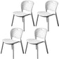 Nordic Style Armless Chair Plastic Open Back Dining Side Chair (Set of 4) White Set of 4 Clearhalo 'Dining Chairs' 'Dining Tables & Seating' 'dining_chair' 'Furniture' 'furniture_dining_chair' 'Kitchen & Dining Furniture' 4854874