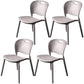 Nordic Style Armless Chair Plastic Open Back Dining Side Chair (Set of 4) Grey Set of 4 Clearhalo 'Dining Chairs' 'Dining Tables & Seating' 'dining_chair' 'Furniture' 'furniture_dining_chair' 'Kitchen & Dining Furniture' 4854876