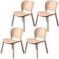 Nordic Style Armless Chair Plastic Open Back Dining Side Chair (Set of 4) Khaki Set of 4 Clearhalo 'Dining Chairs' 'Dining Tables & Seating' 'dining_chair' 'Furniture' 'furniture_dining_chair' 'Kitchen & Dining Furniture' 4854877