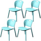Nordic Style Armless Chair Plastic Open Back Dining Side Chair (Set of 4) Light Blue Set of 4 Clearhalo 'Dining Chairs' 'Dining Tables & Seating' 'dining_chair' 'Furniture' 'furniture_dining_chair' 'Kitchen & Dining Furniture' 4854888