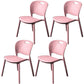 Nordic Style Armless Chair Plastic Open Back Dining Side Chair (Set of 4) Pink Set of 4 Clearhalo 'Dining Chairs' 'Dining Tables & Seating' 'dining_chair' 'Furniture' 'furniture_dining_chair' 'Kitchen & Dining Furniture' 4854894