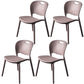 Nordic Style Armless Chair Plastic Open Back Dining Side Chair (Set of 4) Gray Purple Set of 4 Clearhalo 'Dining Chairs' 'Dining Tables & Seating' 'dining_chair' 'Furniture' 'furniture_dining_chair' 'Kitchen & Dining Furniture' 4854897