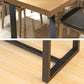 Industrial Rectangle Wood Table Standard Height Dining Table with Double Pedestal Base Clearhalo 'Dining Tables & Seating' 'Dining Tables' 'dining_table' 'furn' 'furn_dining_table' 'Furniture' 'furniture_dining_table' 'Kitchen & Dining Furniture' 'kitchen' 'kitchen_dining_table' 4854931