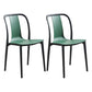 Modern Style Stackable Plastic Chair Slat Back Stacking Side Chair (Set of 2/4) Green Set of 2 Clearhalo 'Dining Chairs' 'Dining Tables & Seating' 'dining_chair' 'Furniture' 'furniture_dining_chair' 'Kitchen & Dining Furniture' 4854944