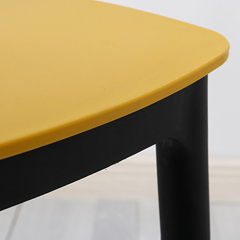 Modern Style Stackable Plastic Chair Slat Back Stacking Side Chair (Set of 2/4) Clearhalo 'Dining Chairs' 'Dining Tables & Seating' 'dining_chair' 'Furniture' 'furniture_dining_chair' 'Kitchen & Dining Furniture' 4854956