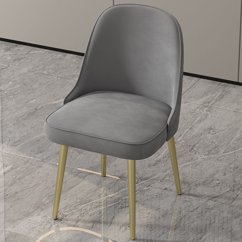 Glam 1/7 Pieces Dining Set Circular Stone Dining Table for Kitchen 1 Grey Chair Clearhalo 'Dining Room Sets' 'Dining Tables & Seating' 'dining_room_set' 'furn' 'furn_dining_room_set' 'Furniture' 'furniture_dining_room_set' 'Kitchen & Dining Furniture' 4854968