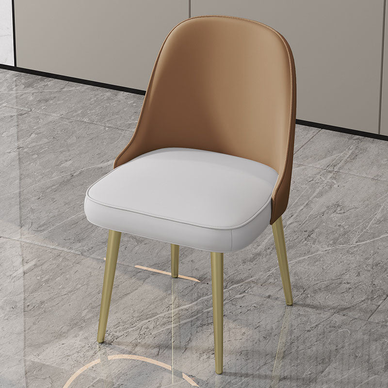 Glam 1/7 Pieces Dining Set Circular Stone Dining Table for Kitchen 1 White Chair Clearhalo 'Dining Room Sets' 'Dining Tables & Seating' 'dining_room_set' 'furn' 'furn_dining_room_set' 'Furniture' 'furniture_dining_room_set' 'Kitchen & Dining Furniture' 4854969