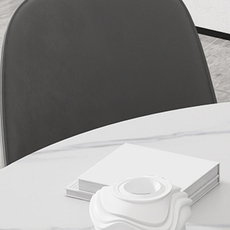 Glam 1/7 Pieces Dining Set Circular Stone Dining Table for Kitchen Clearhalo 'Dining Room Sets' 'Dining Tables & Seating' 'dining_room_set' 'furn' 'furn_dining_room_set' 'Furniture' 'furniture_dining_room_set' 'Kitchen & Dining Furniture' 4854978