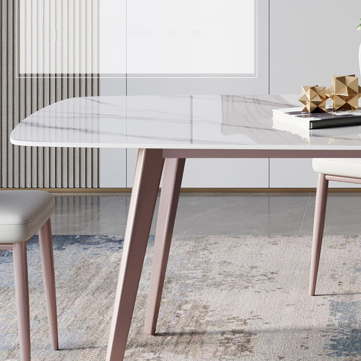 Designer Style Sintered Stone Dining Set 1/4/7 Pieces Rectangle Dining Table with Chairs Clearhalo 'Dining Room Sets' 'Dining Tables & Seating' 'dining_room_set' 'furn' 'furn_dining_room_set' 'Furniture' 'furniture_dining_room_set' 'Kitchen & Dining Furniture' 4854998