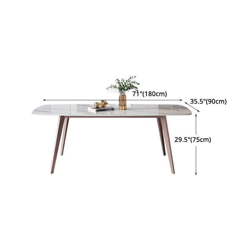 Designer Style Sintered Stone Dining Set 1/4/7 Pieces Rectangle Dining Table with Chairs Clearhalo 'Dining Room Sets' 'Dining Tables & Seating' 'dining_room_set' 'furn' 'furn_dining_room_set' 'Furniture' 'furniture_dining_room_set' 'Kitchen & Dining Furniture' 4855005