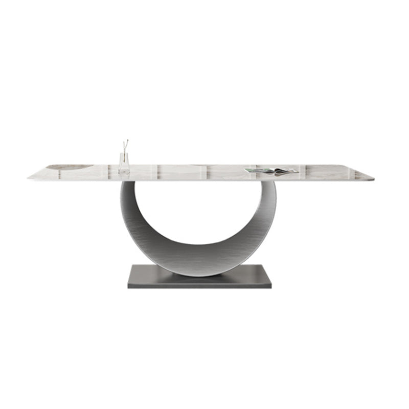 Designer Style Sintered Stone Top Dining Set 1/2/4/5/7 Pieces Dining Table with Chairs Clearhalo 'Dining Room Sets' 'Dining Tables & Seating' 'dining_room_set' 'furn' 'furn_dining_room_set' 'Furniture' 'furniture_dining_room_set' 'Kitchen & Dining Furniture' 4855010