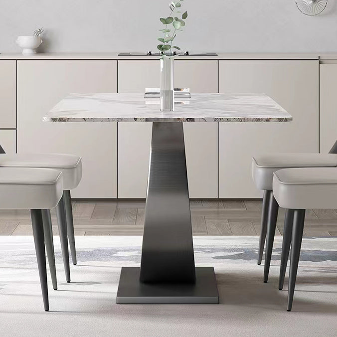 Designer Style Sintered Stone Top Dining Set 1/2/4/5/7 Pieces Dining Table with Chairs Clearhalo 'Dining Room Sets' 'Dining Tables & Seating' 'dining_room_set' 'furn' 'furn_dining_room_set' 'Furniture' 'furniture_dining_room_set' 'Kitchen & Dining Furniture' 4855017