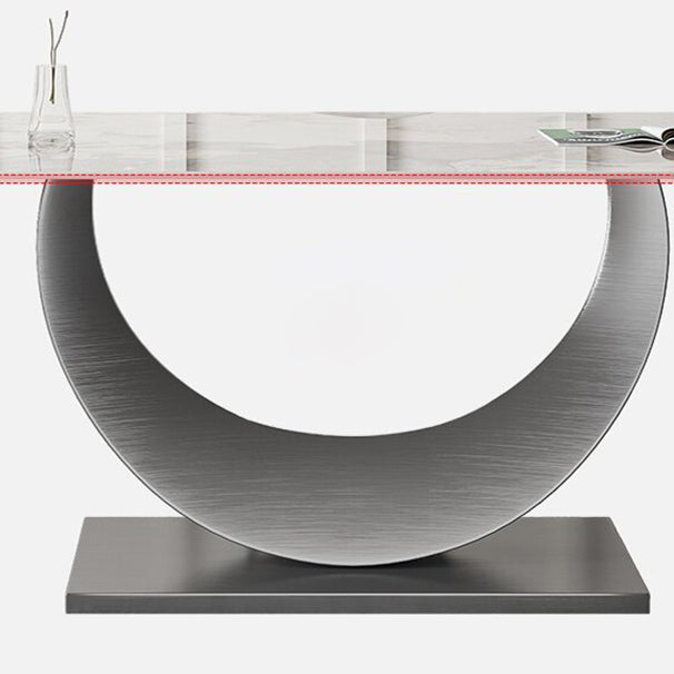 Designer Style Sintered Stone Top Dining Set 1/2/4/5/7 Pieces Dining Table with Chairs Clearhalo 'Dining Room Sets' 'Dining Tables & Seating' 'dining_room_set' 'furn' 'furn_dining_room_set' 'Furniture' 'furniture_dining_room_set' 'Kitchen & Dining Furniture' 4855018