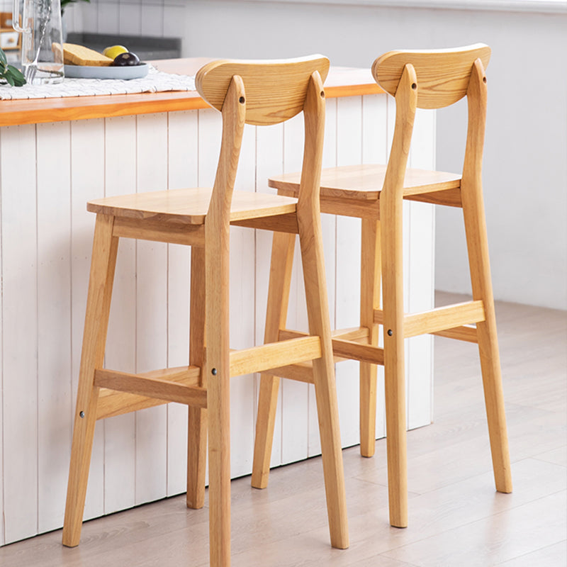 Minimalist Style Wooden Barstool for Home Use Upholstered Stools with Cushion Clearhalo 'Bar Furniture' 'Bar Stools' 'bar_stools' 'furn' 'furn_bar_stools' 'Furniture' 'furniture_bar_stools' 'Kitchen & Dining Furniture' 4855035