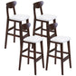 Minimalist Style Wooden Barstool for Home Use Upholstered Stools with Cushion White Brown Leather Clearhalo 'Bar Furniture' 'Bar Stools' 'bar_stools' 'furn' 'furn_bar_stools' 'Furniture' 'furniture_bar_stools' 'Kitchen & Dining Furniture' 4855037