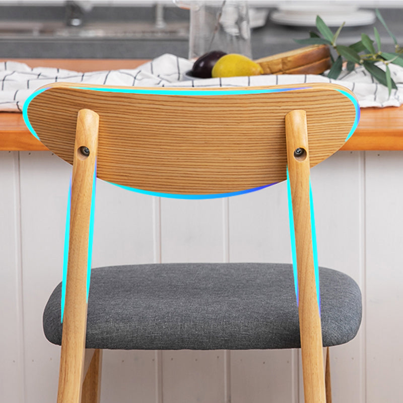 Minimalist Style Wooden Barstool for Home Use Upholstered Stools with Cushion Clearhalo 'Bar Furniture' 'Bar Stools' 'bar_stools' 'furn' 'furn_bar_stools' 'Furniture' 'furniture_bar_stools' 'Kitchen & Dining Furniture' 4855040