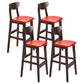 Minimalist Style Wooden Barstool for Home Use Upholstered Stools with Cushion Red Brown Leather Clearhalo 'Bar Furniture' 'Bar Stools' 'bar_stools' 'furn' 'furn_bar_stools' 'Furniture' 'furniture_bar_stools' 'Kitchen & Dining Furniture' 4855041